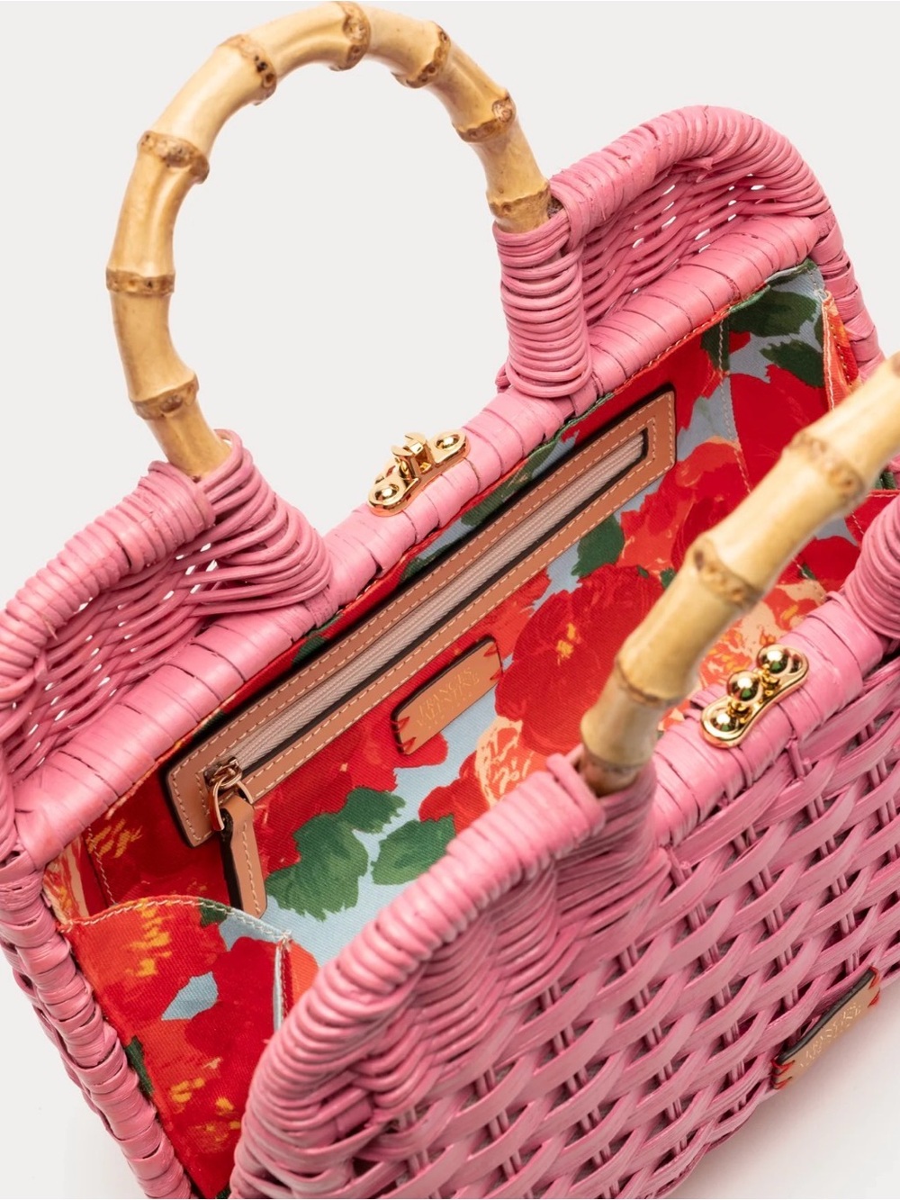 Frances Valentine Buzzy Basket Bag
Handbag with Bamboo Top Handles - Picture 4 of 12